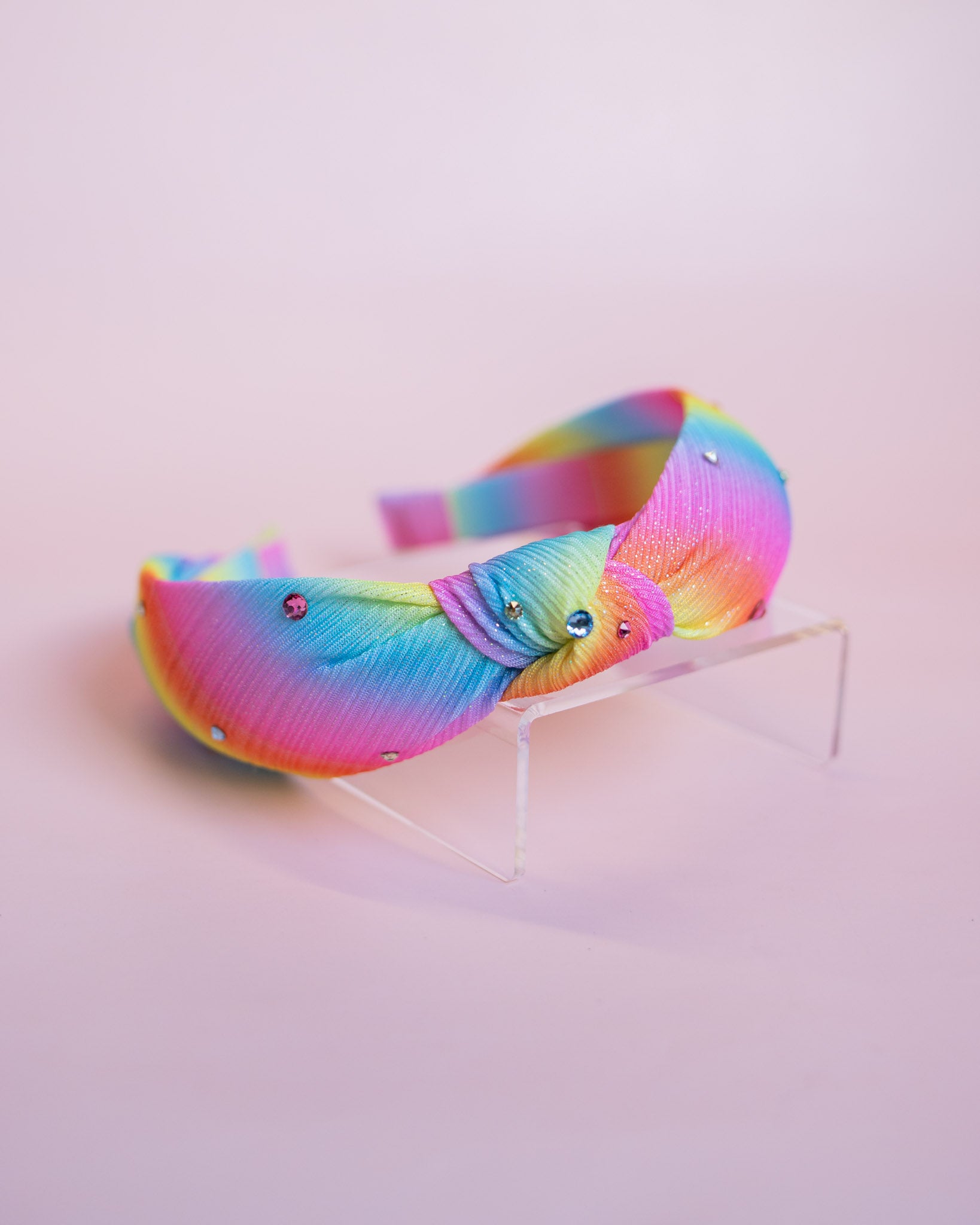 Shimmer Rainbow Knot Headband