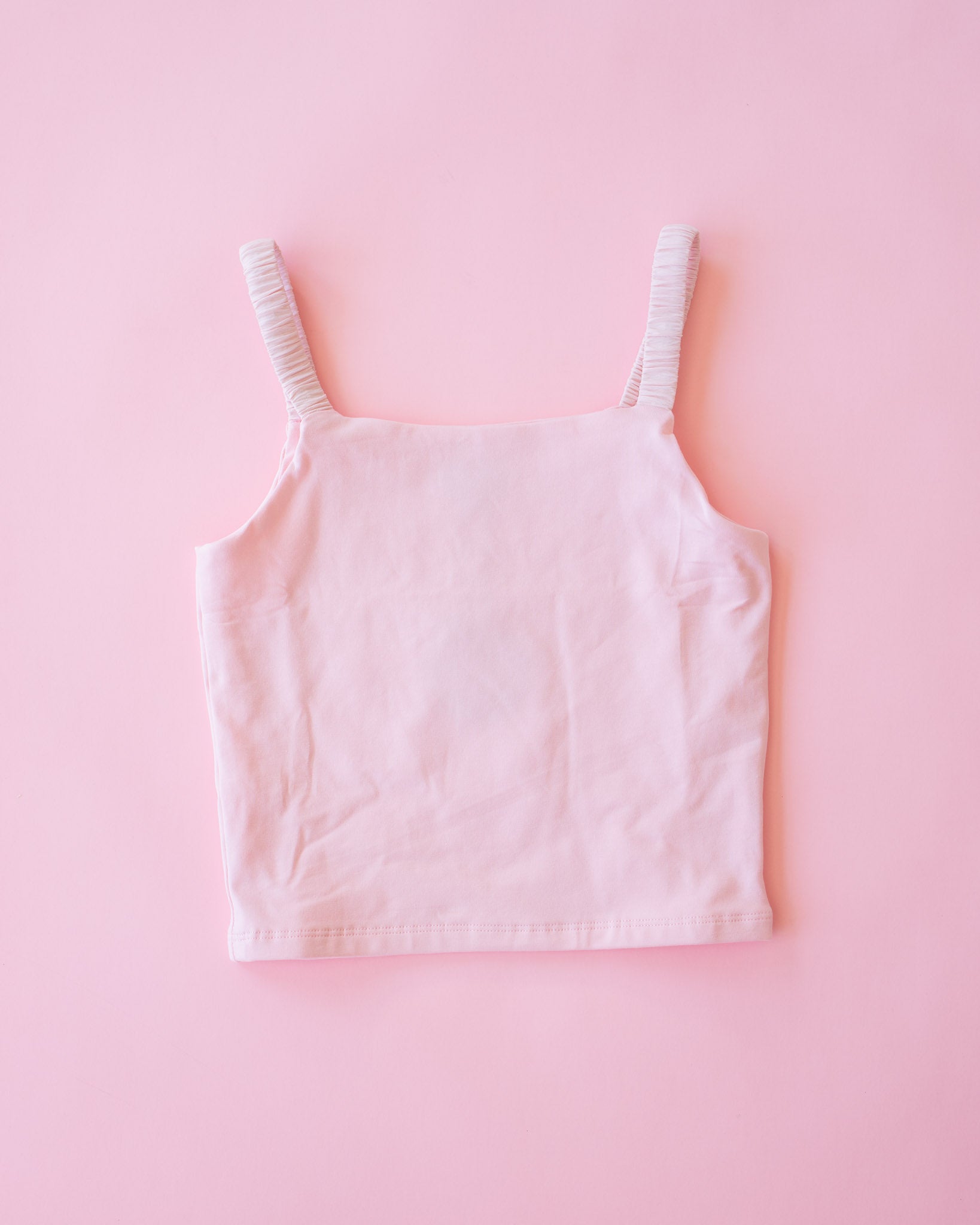 Accordion Strap Tank Top I Pink