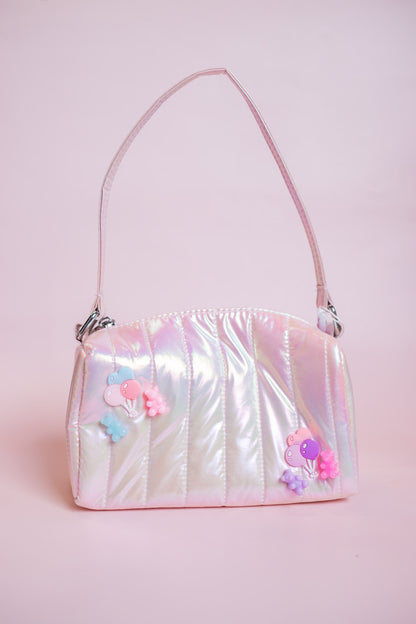 Gummy Bear Charm Iridescent Purse | Pink