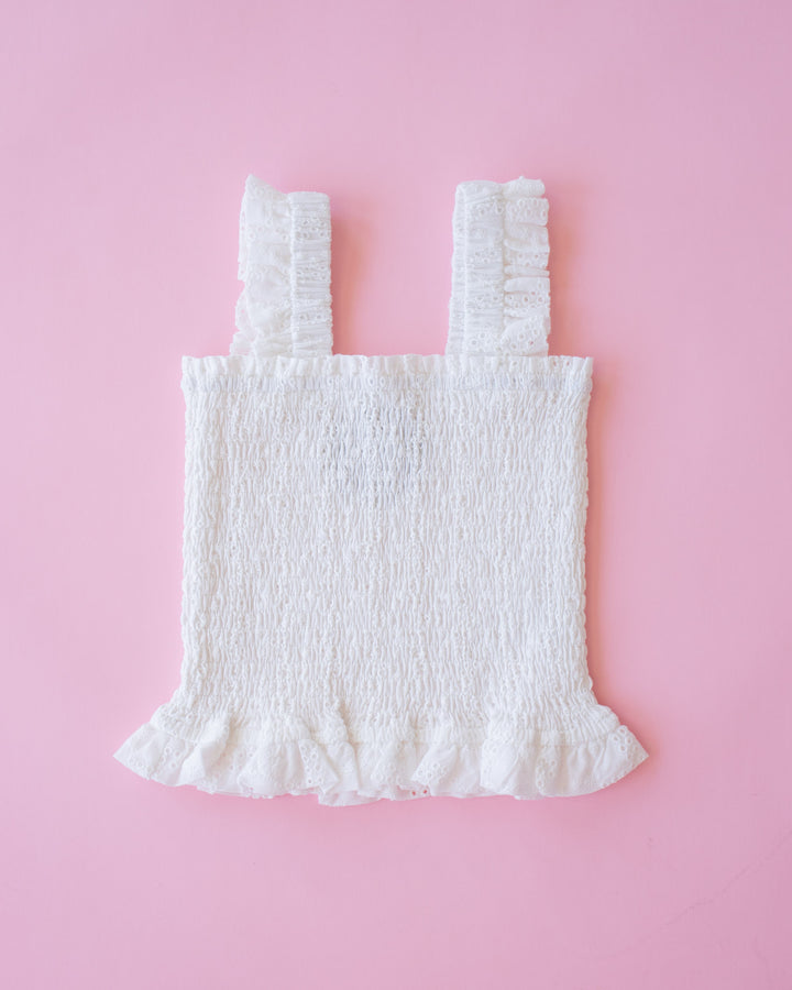 Smocked Top I White