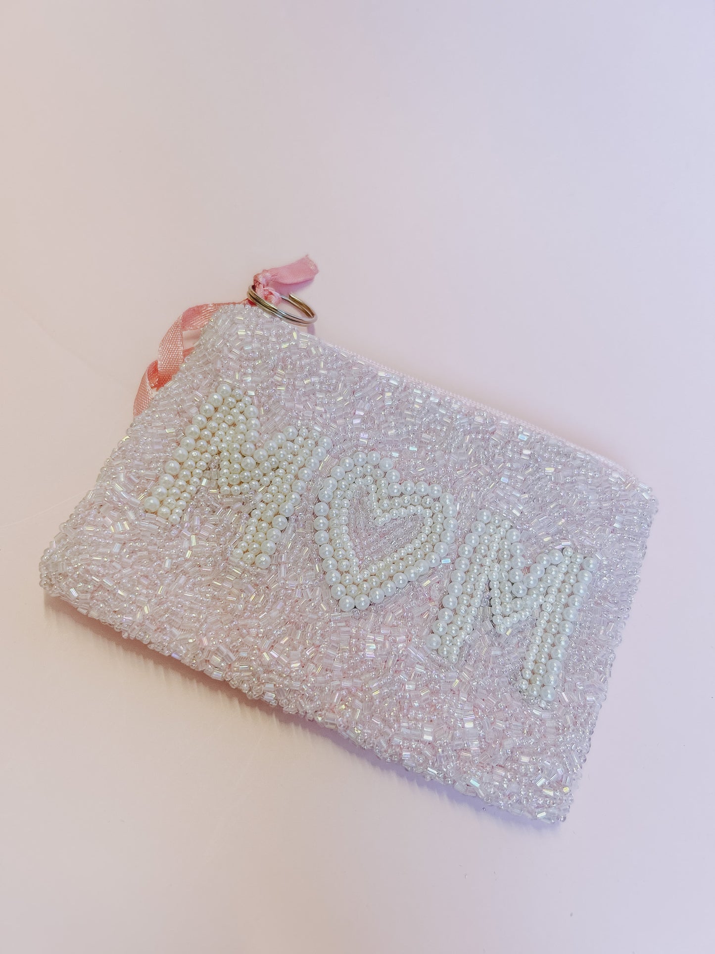 Mom Pearl Beaded Coin Purse