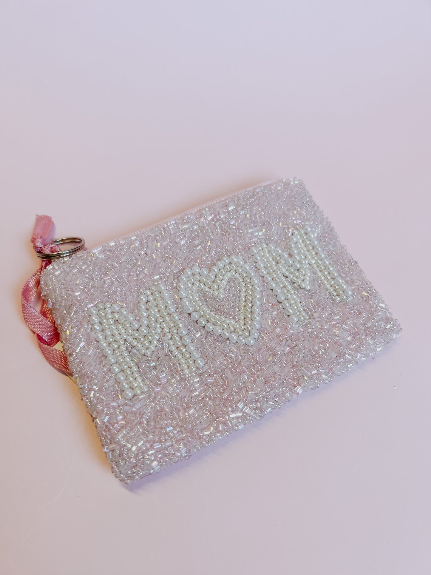 Mom Pearl Beaded Coin Purse