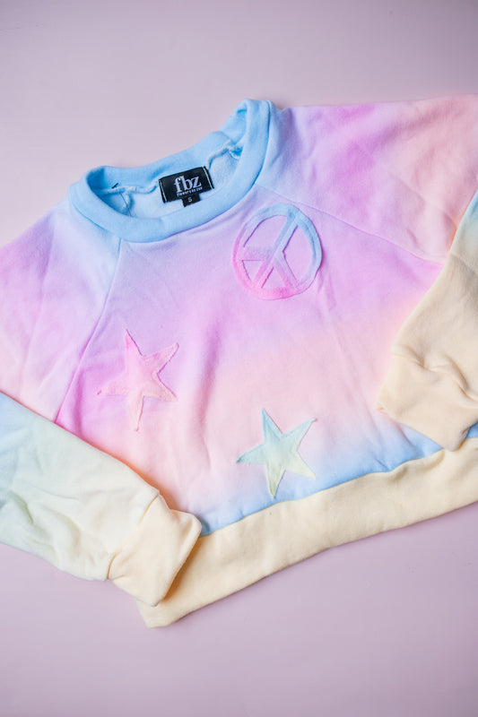 Peace Sweatshirt | Rainbow Ombre