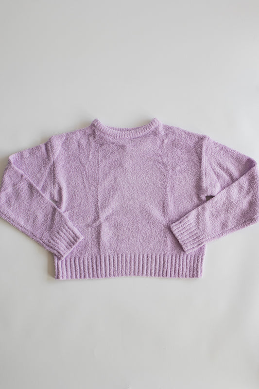 Plush Knit Crewneck Sweater | Lavender