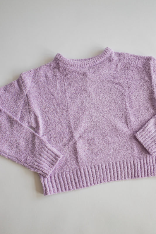 Plush Knit Crewneck Sweater | Lavender