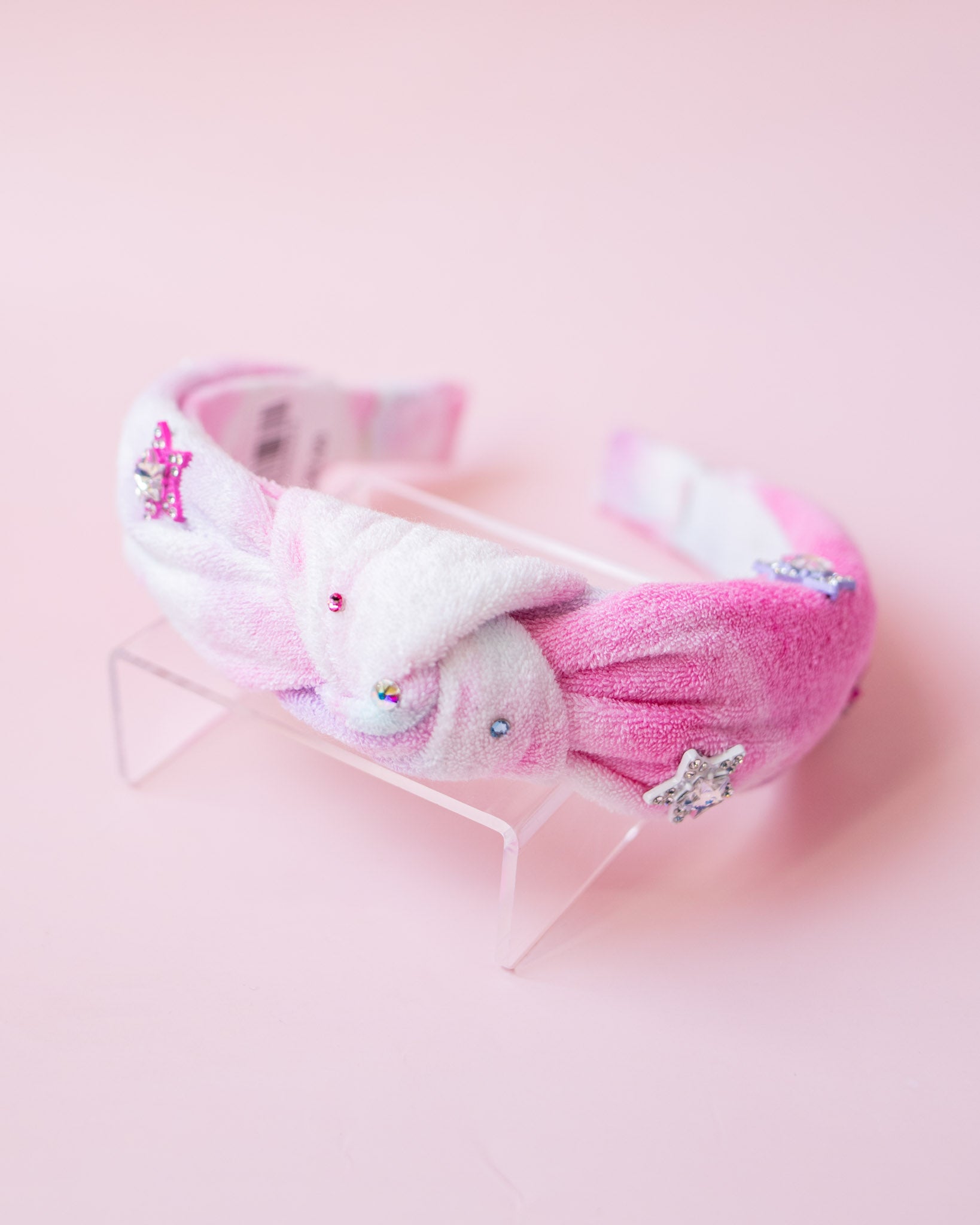 Star Charm Terry Knot Headband | Tie Dye