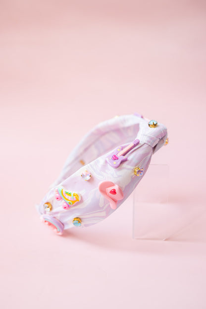 Music City Charm Knot Headband | Lilac Swirl