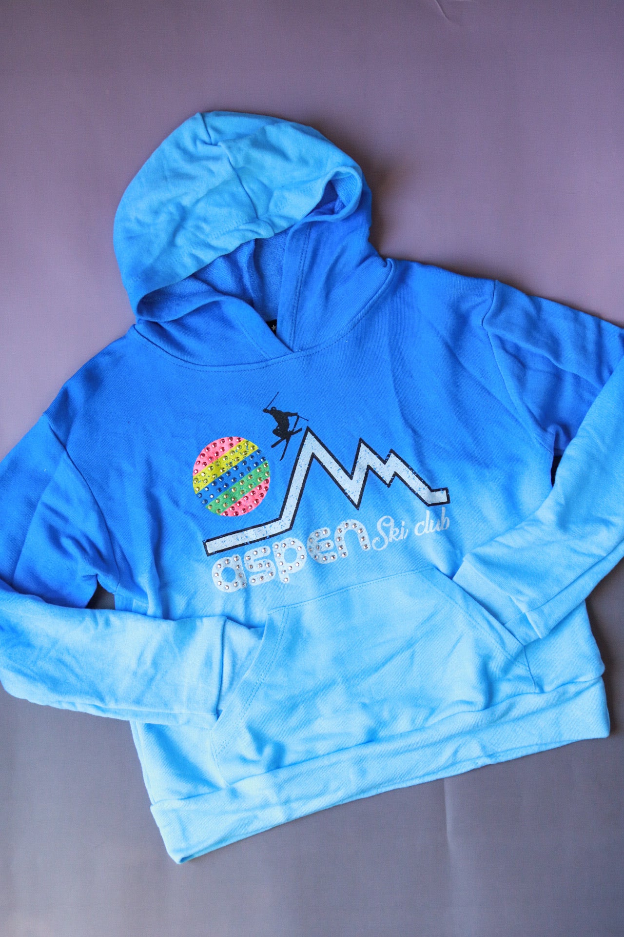 Ski Club Hoodie | Turquoise Ombre