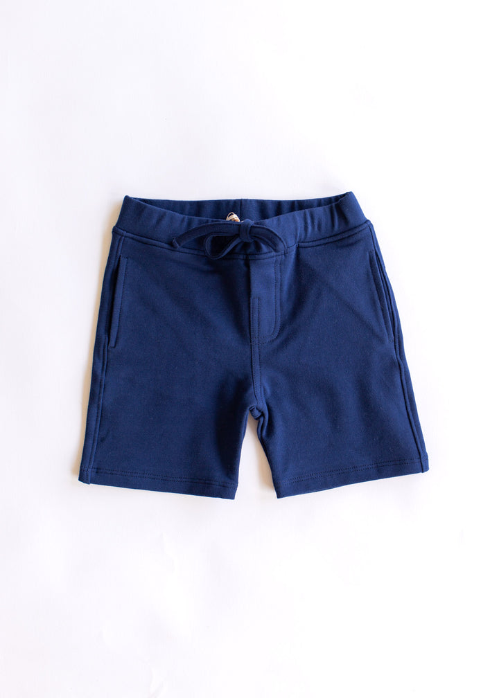 navy side pocket short