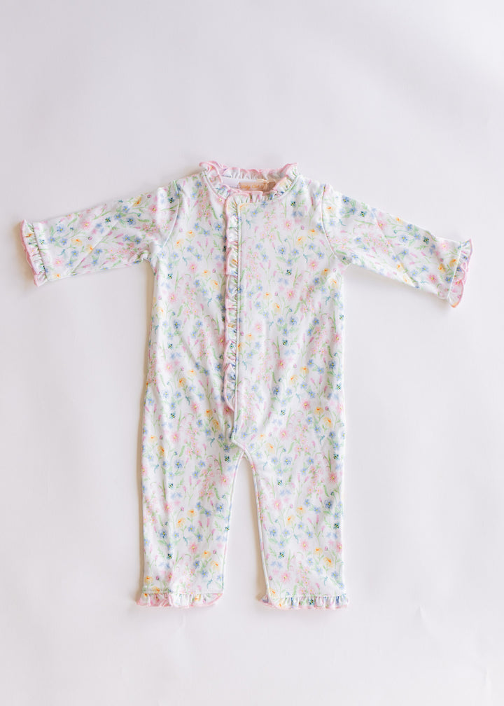 summer blooms coverall, ruffles