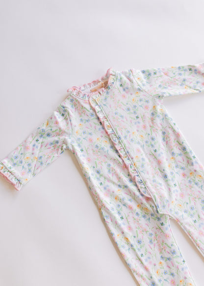 summer blooms coverall, ruffles