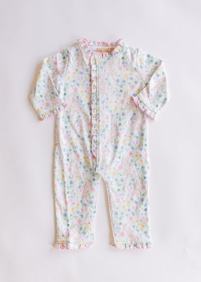 summer blooms coverall, ruffles