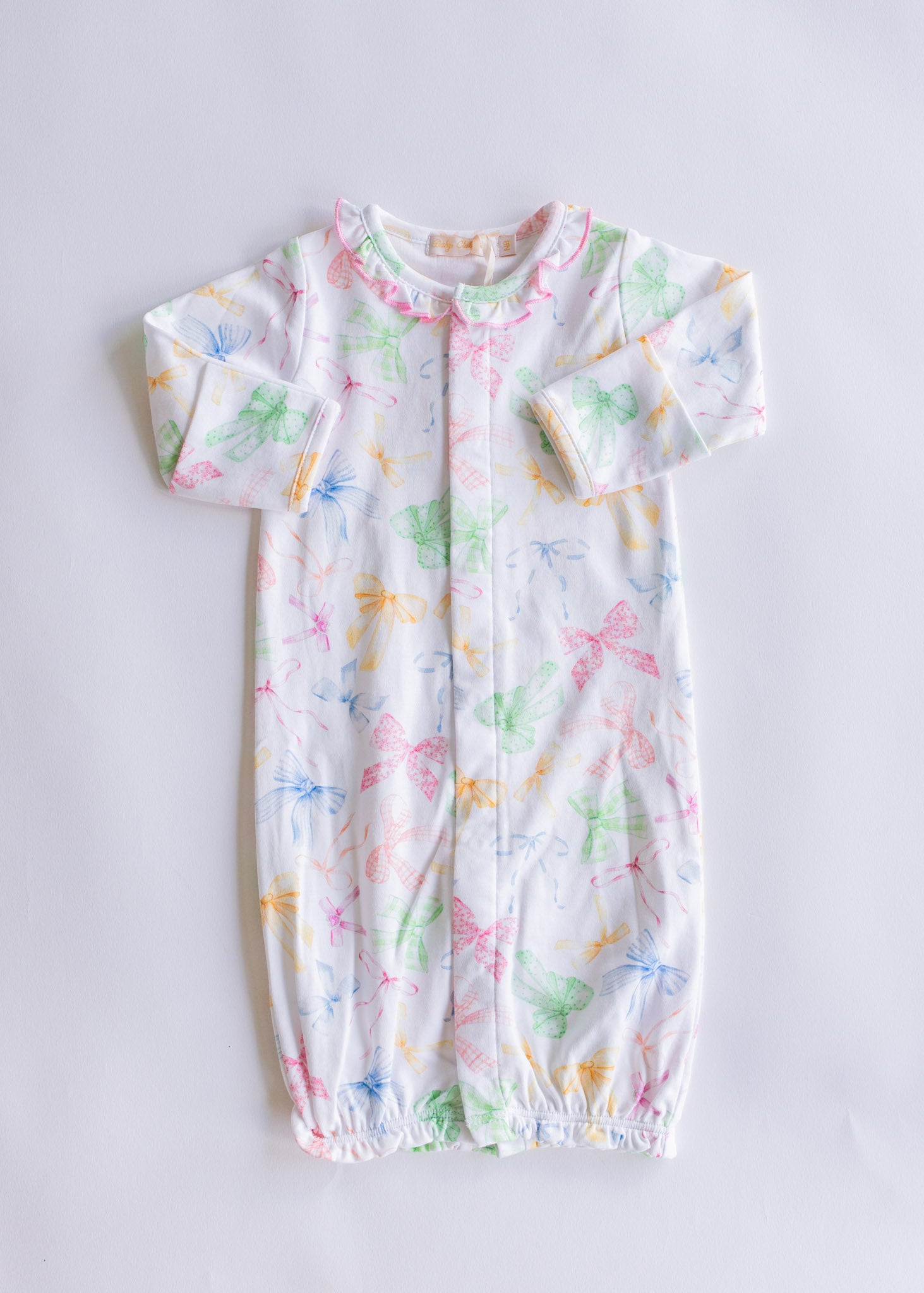 confetti bows conv. gown w/ruffle