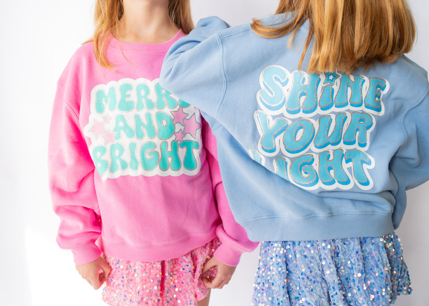 XOXO by Magpies Shine Your Light Sweatshirt | Ice Blue