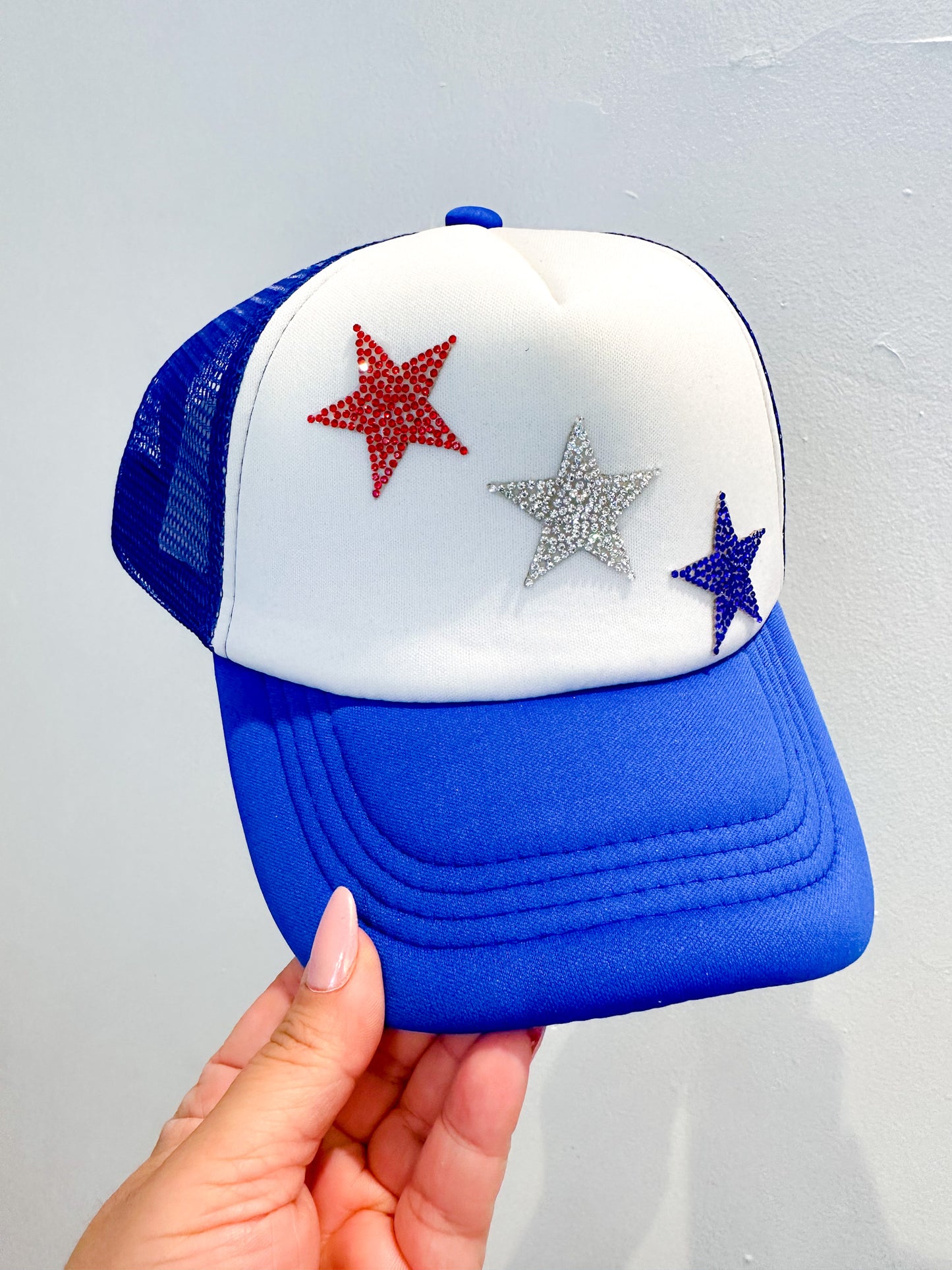 Crystal Star Trucker | Red White and Blue