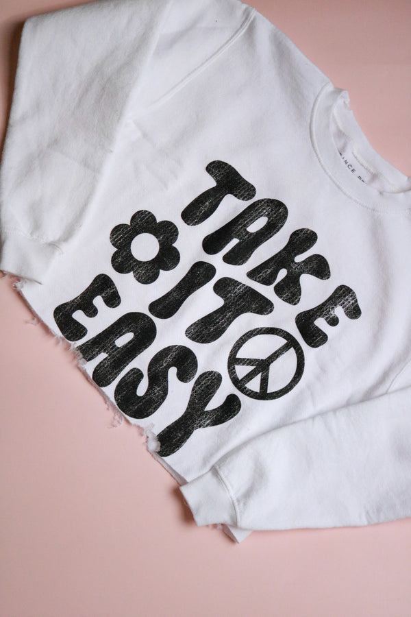 Take it Easy Cropped Sweatshirt