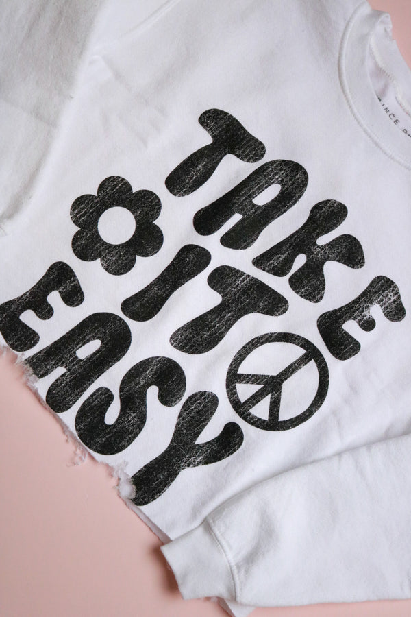 Take it Easy Cropped Sweatshirt