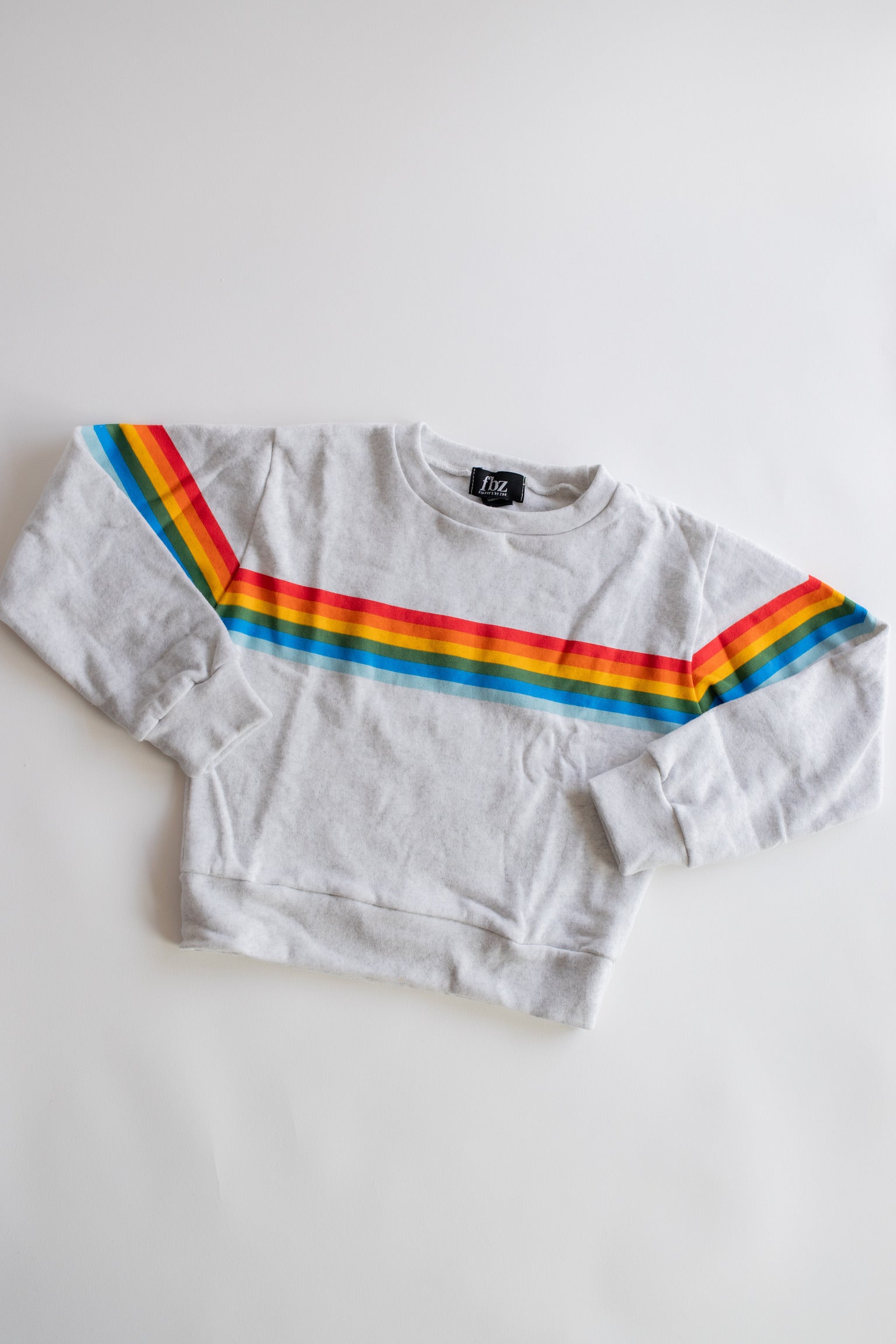 Prism Stripe Sweatshirt | Misty Grey