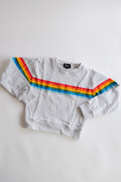 Prism Stripe Sweatshirt | Misty Grey