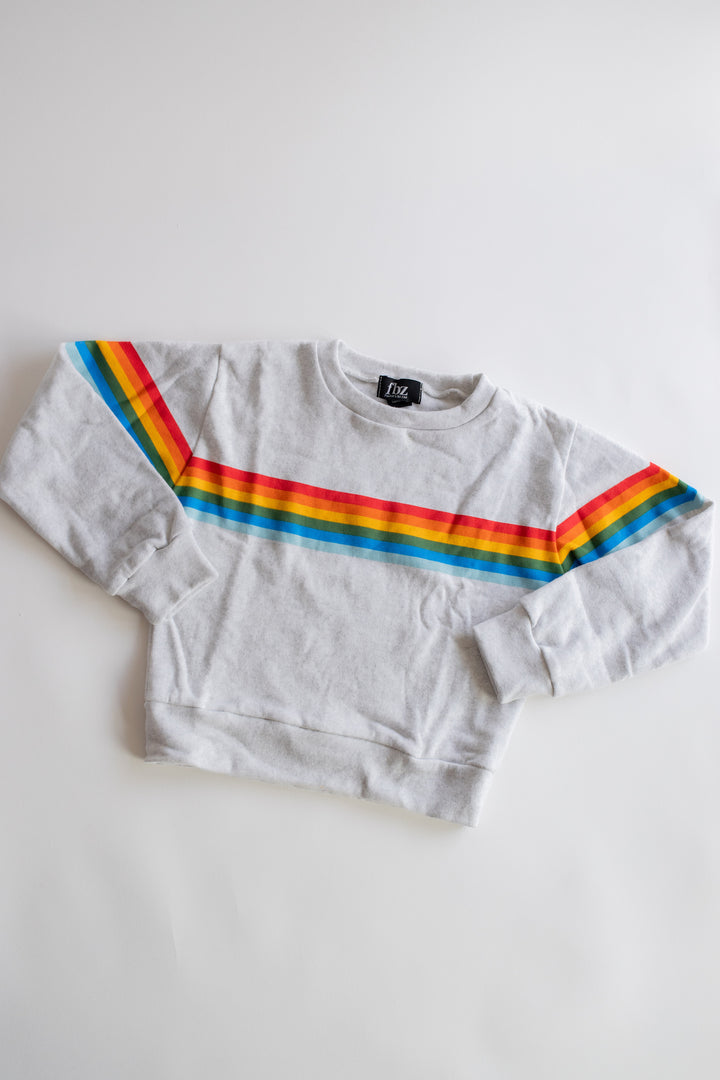 Prism Stripe Sweatshirt | Misty Grey