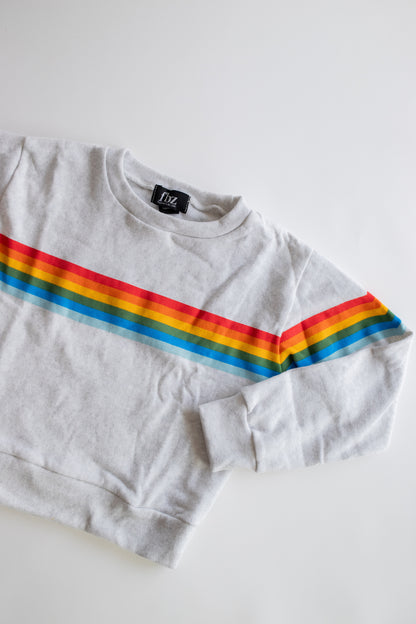 Prism Stripe Sweatshirt | Misty Grey