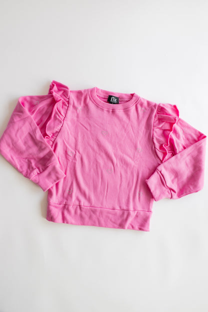 Crystal Heart Sweatshirt | Candy Pink