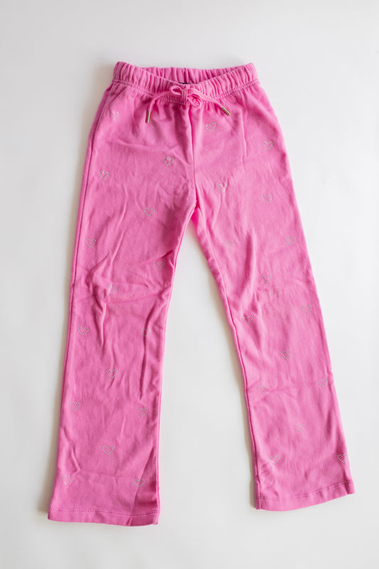 Crystal Heart Sweatpant | Candy Pink