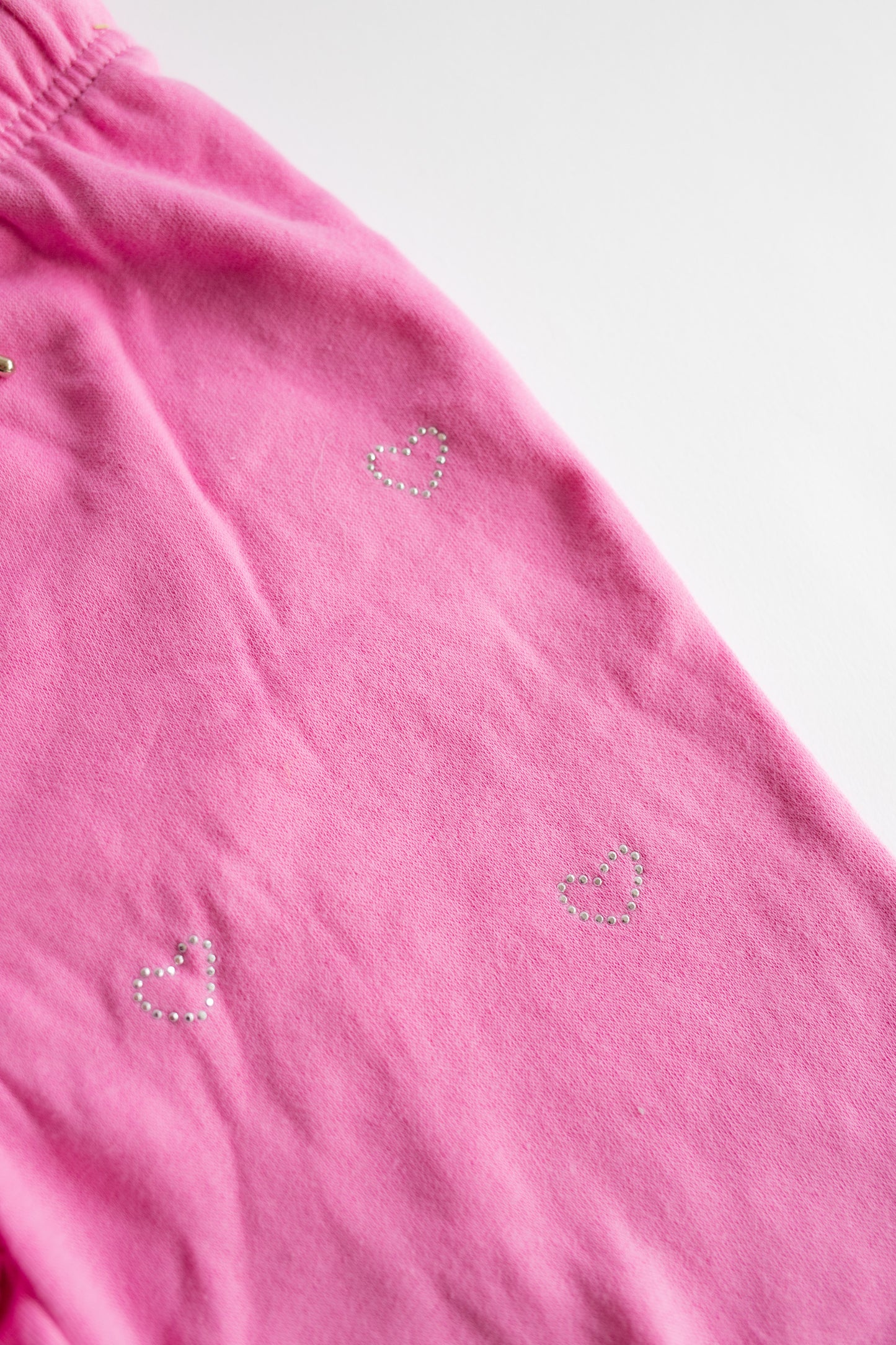 Crystal Heart Sweatpant | Candy Pink
