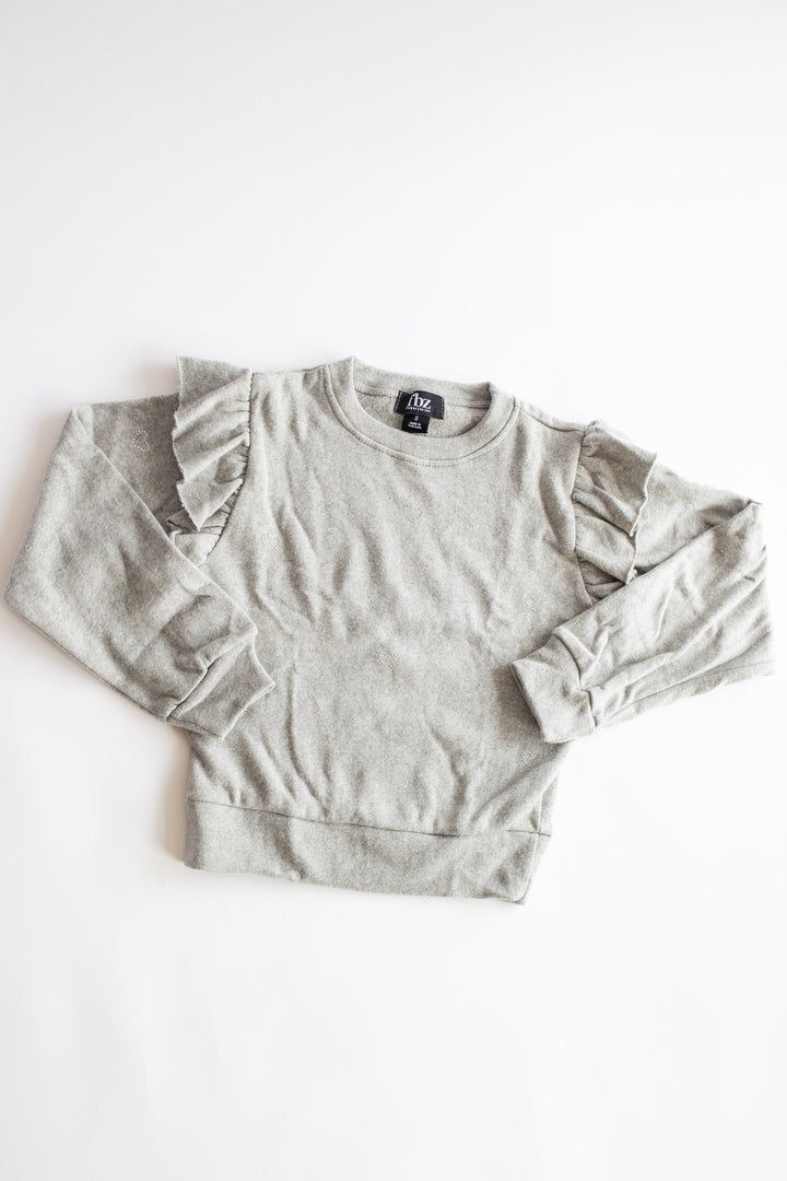 Crystal Heart Sweatshirt | Misty Gray