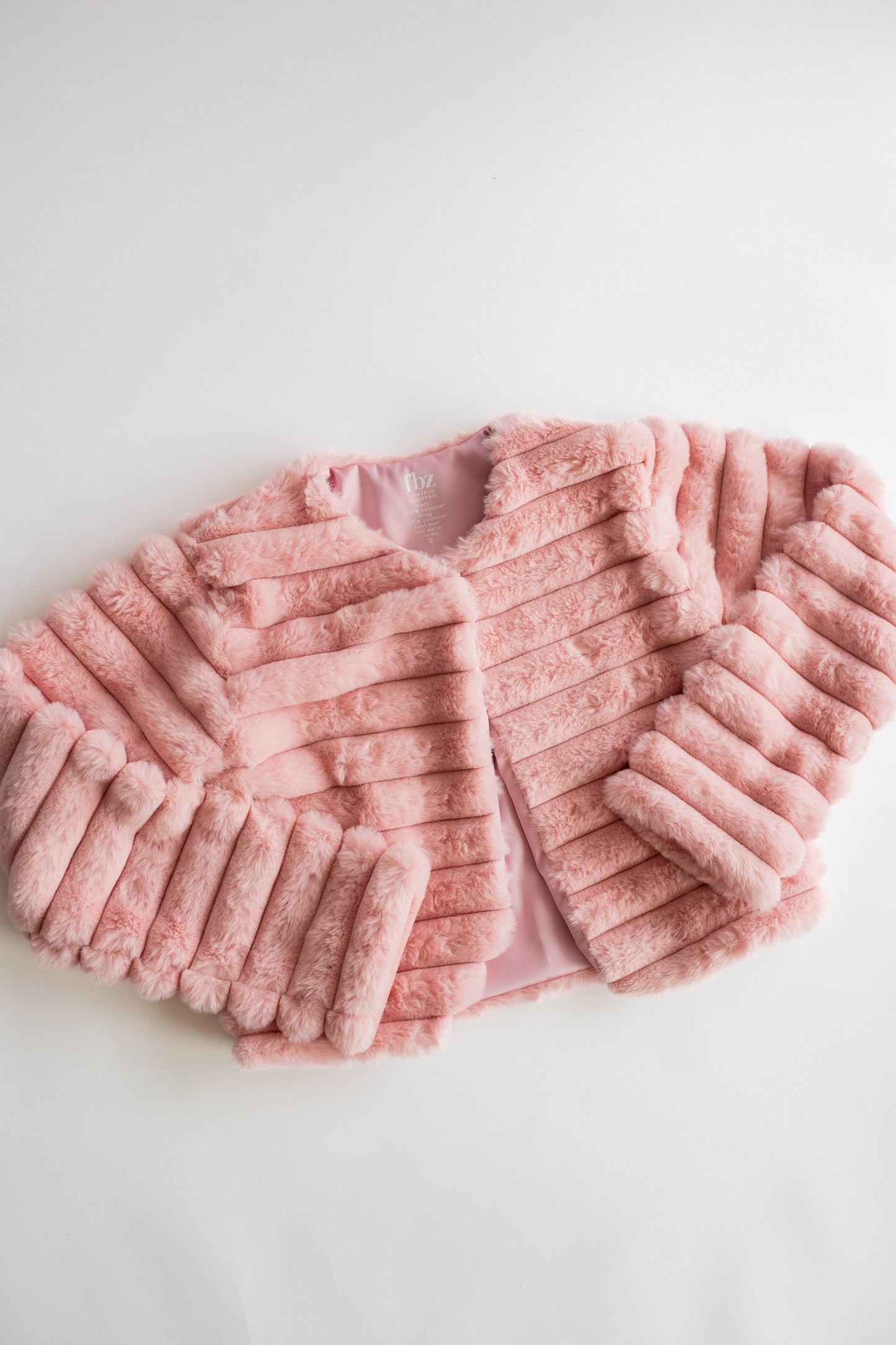 Faux Fur Cardigan | Blush