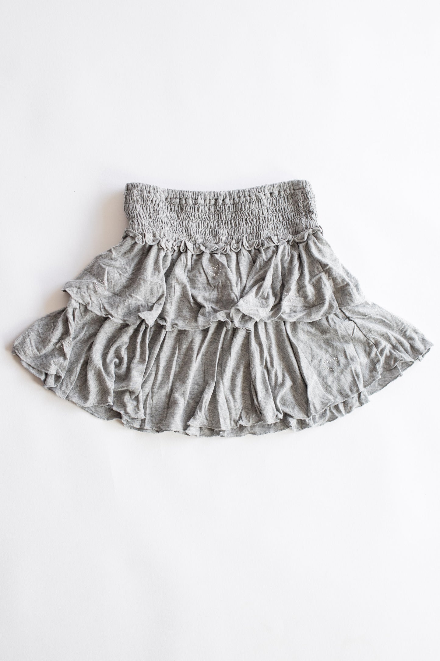 Heart Stud Knit Skirt | Misty Grey
