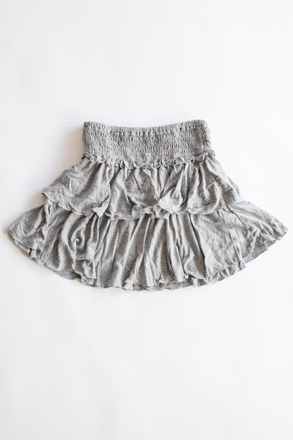 Heart Stud Knit Skirt | Misty Grey