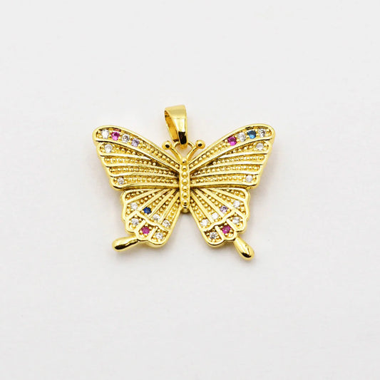 Butterfly Charm | Gold Multi