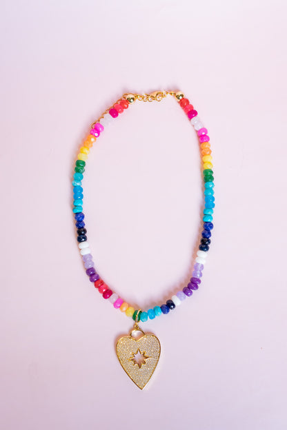 Rainbow Gemstone Necklace