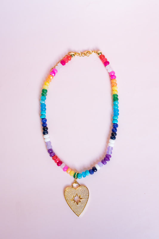 Rainbow Gemstone Necklace