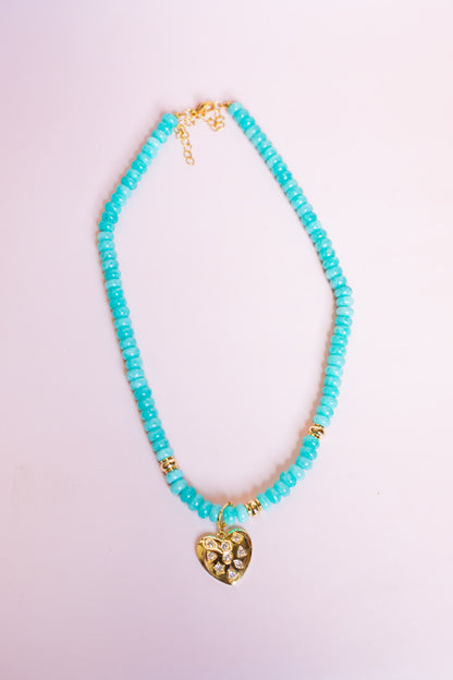 Mallorca Gemstone Necklace | Aqua