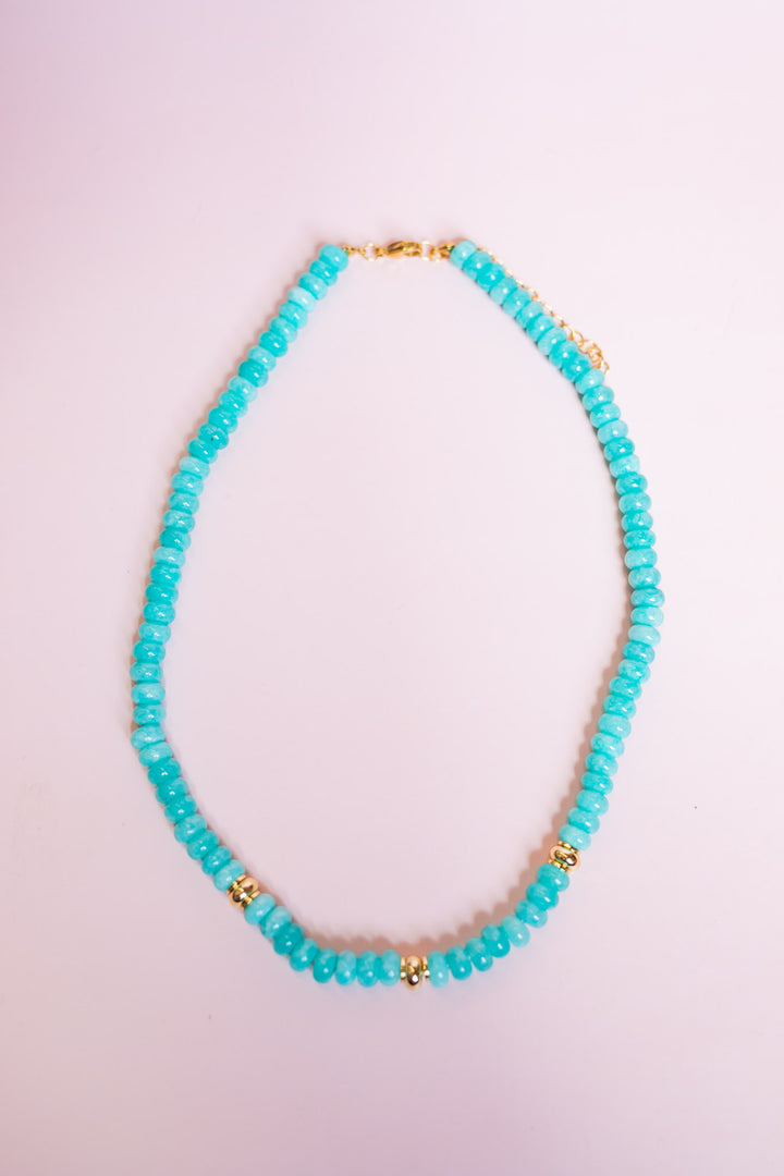 Mallorca Gemstone Necklace | Aqua