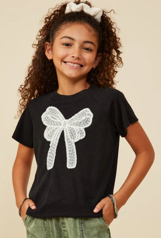 Black Pearl Bow Top