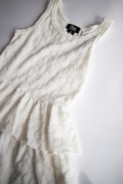 Tiered Daisy Towel Dress | White