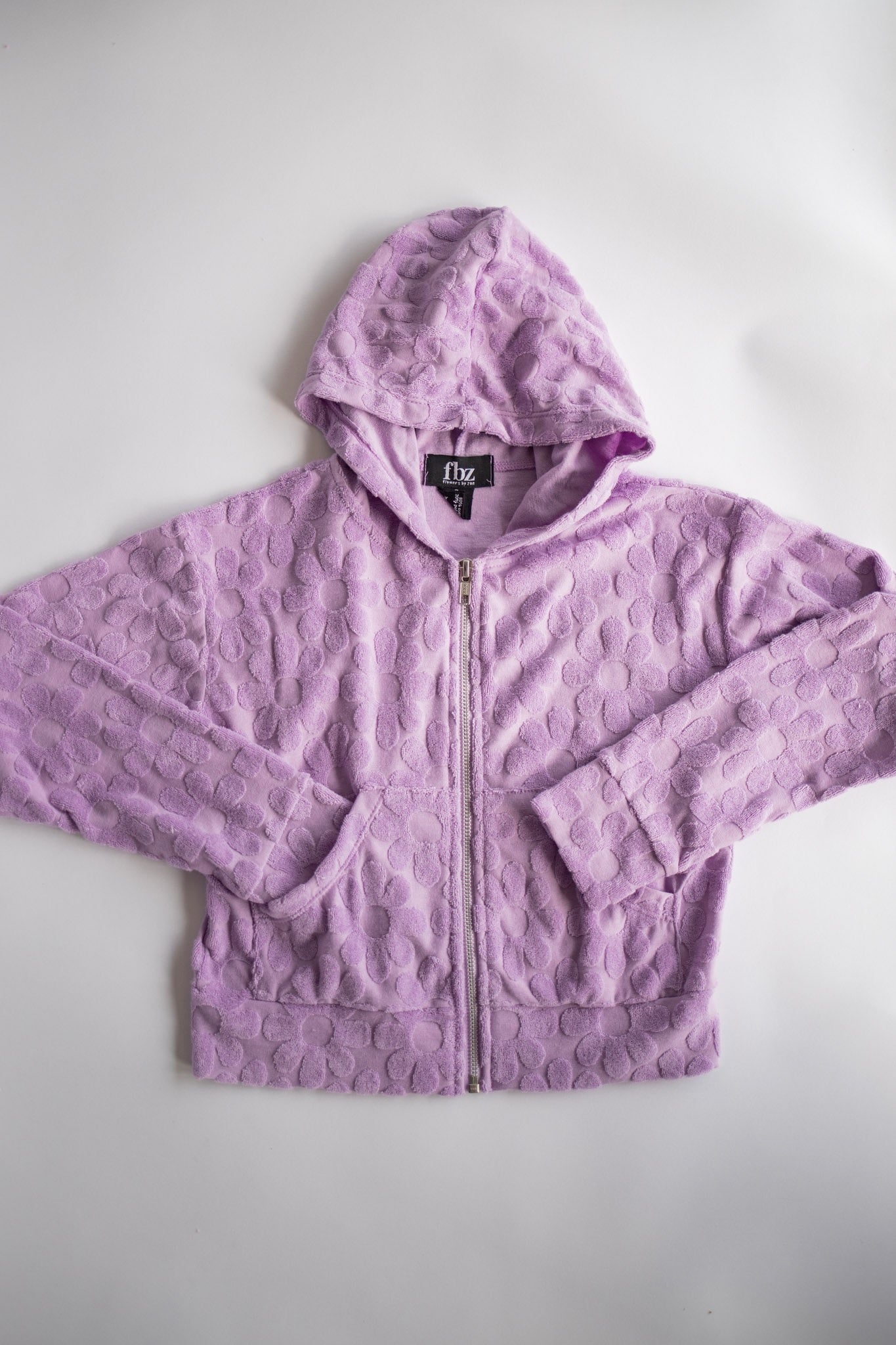 Daisy Towel Zippered Jacket | Lavender