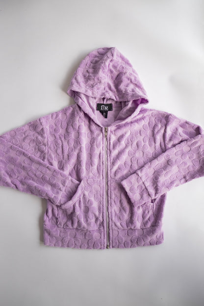Daisy Towel Zippered Jacket | Lavender