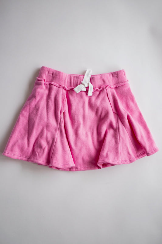 Drawstring Sweat Skort | Pink