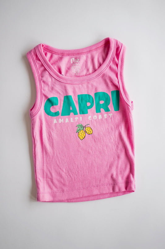 Capri Ribbed Tank | Candy Pink