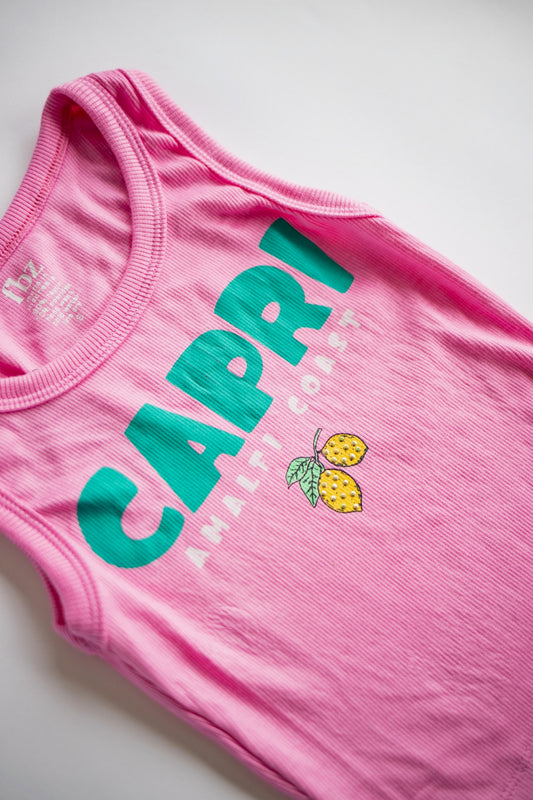 Capri Ribbed Tank | Candy Pink