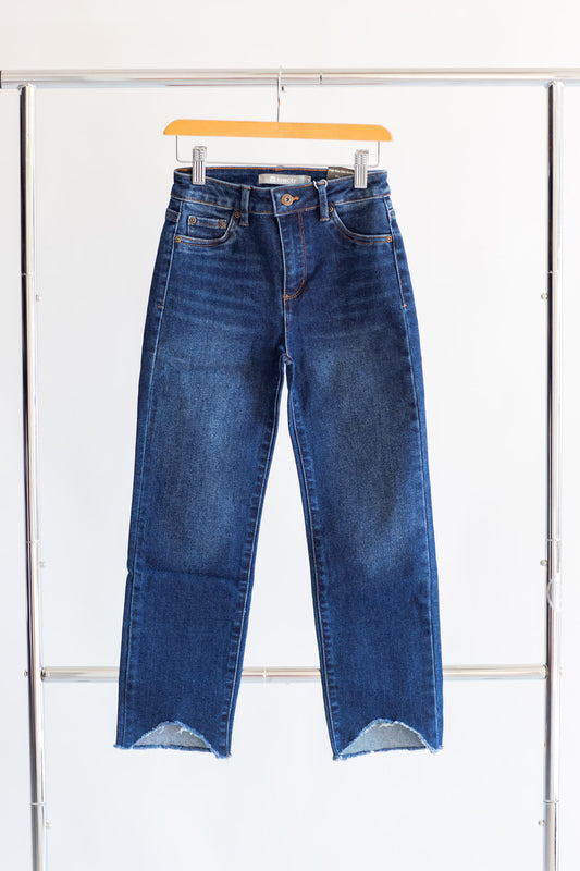 High Rise Slim Straight Jean | Dark Indigo