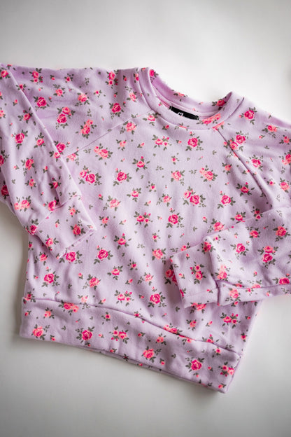 Raglan Crewneck | Pink Liberty Floral
