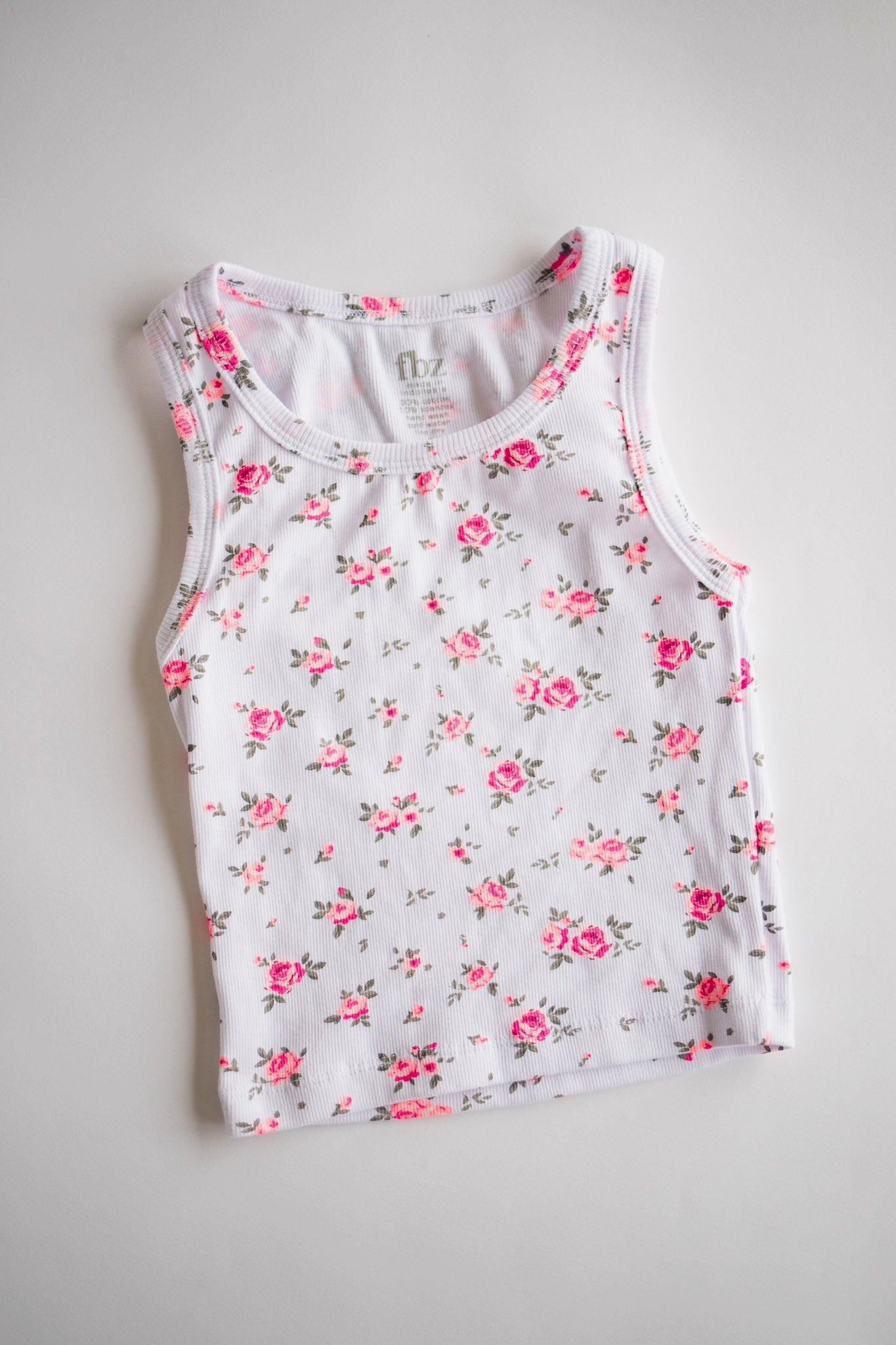 Ribbed Tank | White Liberty Floral