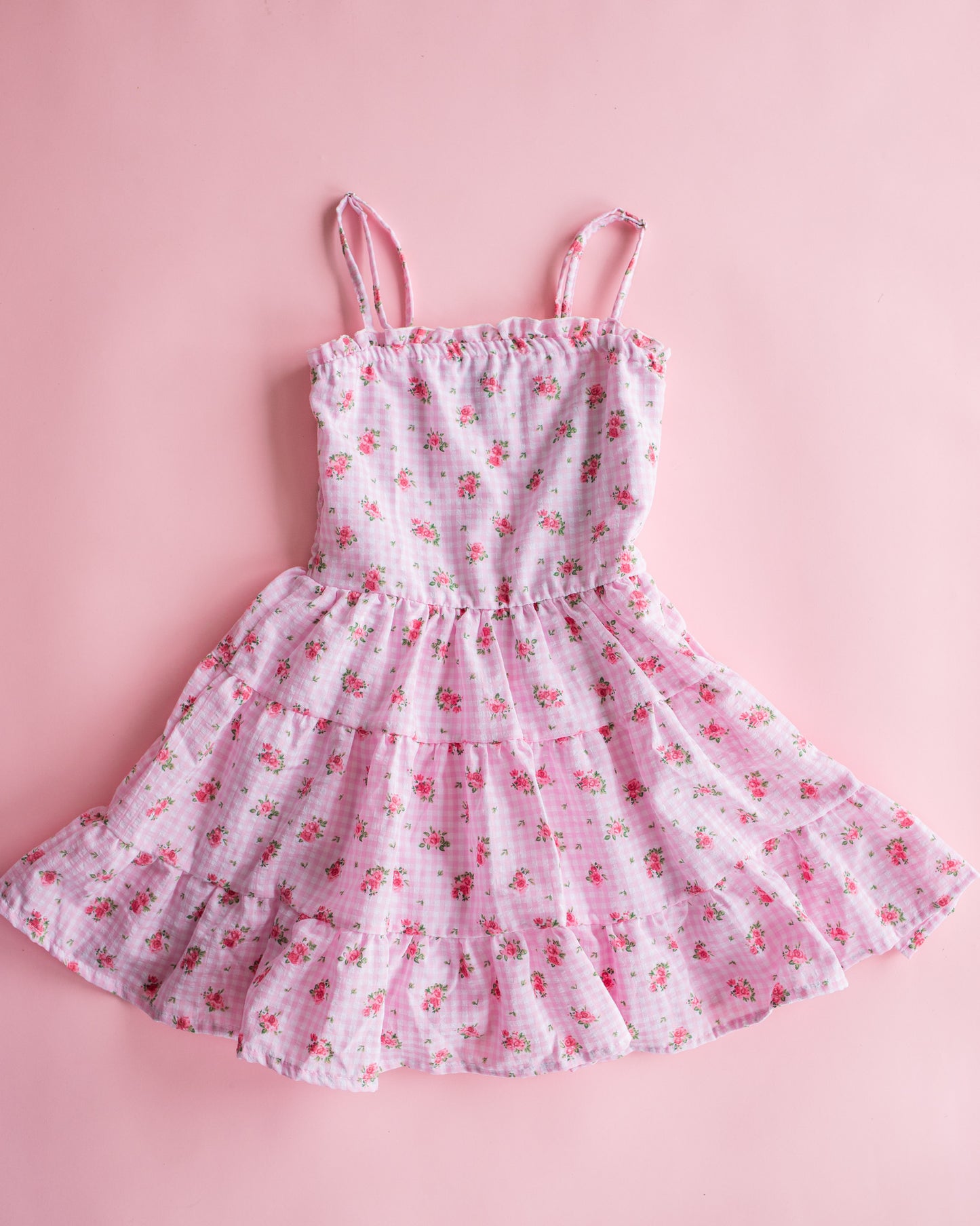 Tiered Dress | Pink Gingham