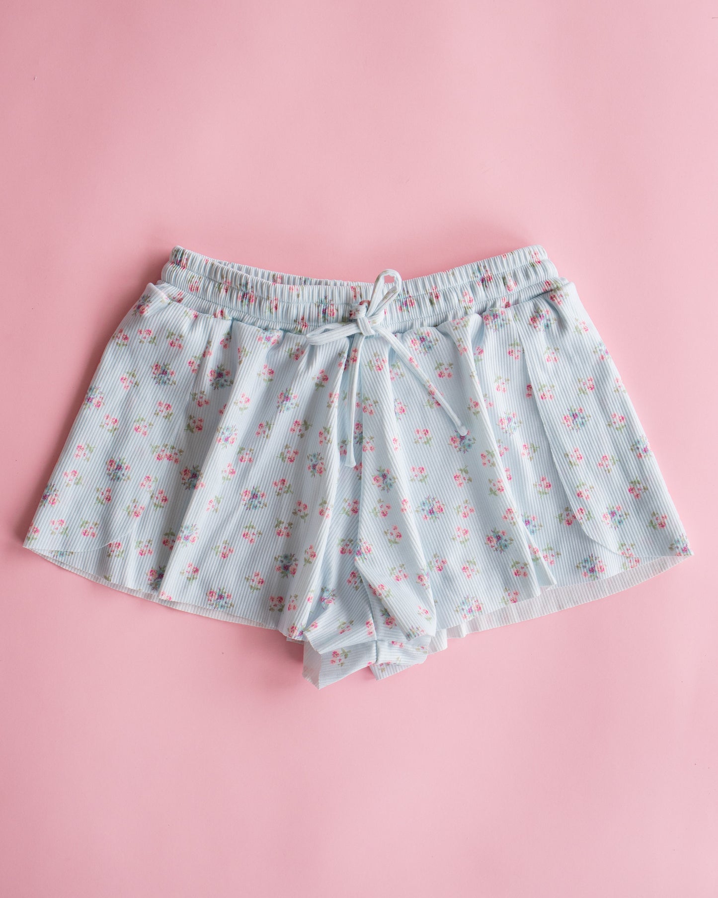 Ribbed Short | Blue Ditsy