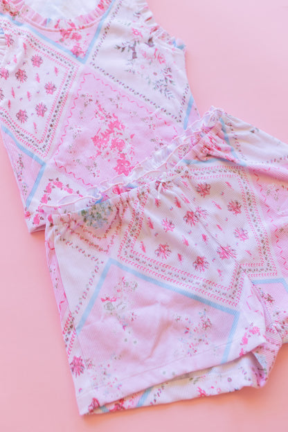 Rib Short | Pink Handkerchief
